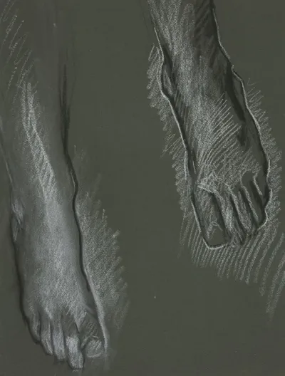 Sketch Of Two Feet