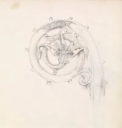 Sketchbook Study For Head Of Crozier