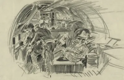 Sketched On A C 47 Transport From New Caledonia To Espiritu Santo Dec 42