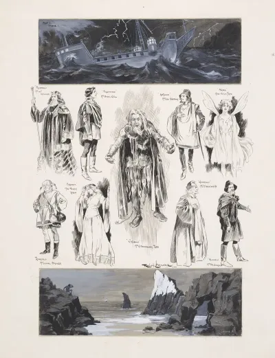 Sketches At The Production Of The Tempest At His Majestys Theatre
