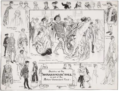 Sketches At The Shakespeare Ball In Aid Of The Actors Benevolent Fund