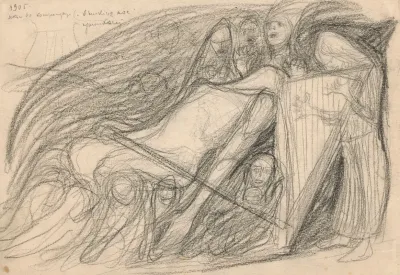 Sketches For The Composition On A Stormy Night On Both Sides
