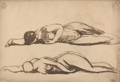 Sketches Of A Prostrate Woman