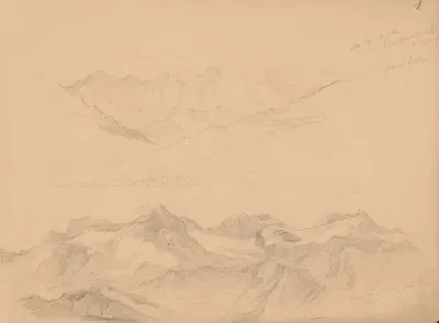 Sketches Of Alpine Ranges In Switzerland