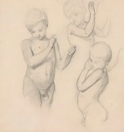 Sketches Of Angels For The Painting The Immaculate Conception