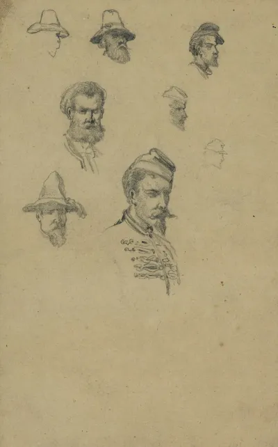 Sketches Of Characters On The Roadside