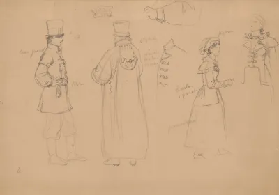 Sketches Of Figures In Folk Costumes Of Kuyavia