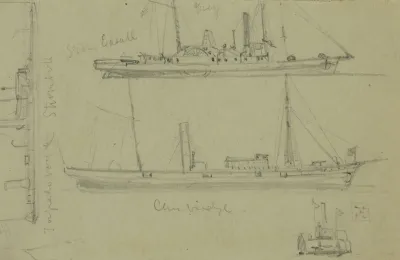 Sketches Of Four Ships