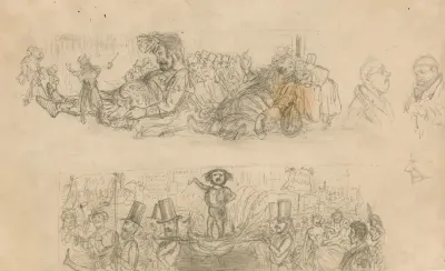 Sketches Of Gog And Magog Julian In Punchs Theatrical Portraits