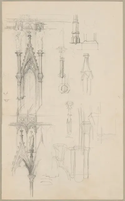 Sketches Of Gothic Architectural Details 2