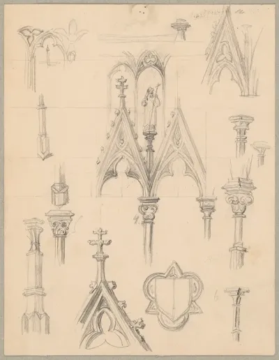 Sketches Of Gothic Architectural Details 3