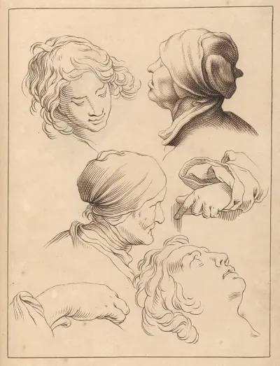 Sketches Of Heads And Hands