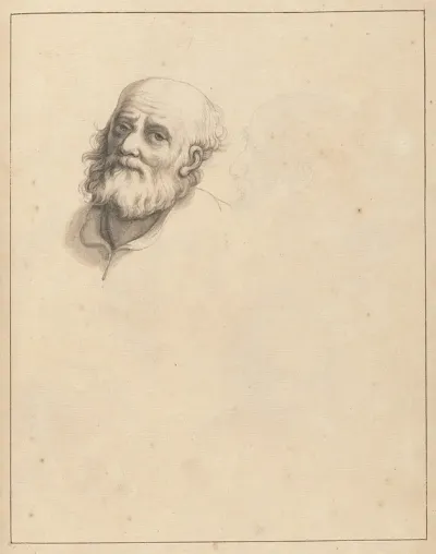 Sketches Of Heads Of Bearded Men