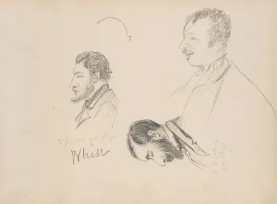 Sketches Of Men In Profile