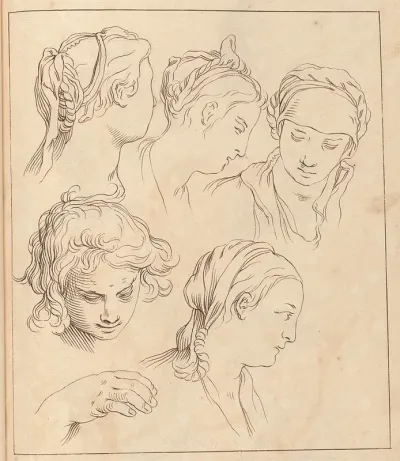 Sketches Of Various Female Heads