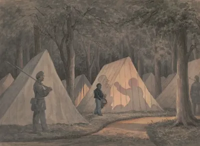 Sketches With Co B 8th Reg Pa Ma Taps Under The Officers Of The Old Southwark Gaurd Camp Little Mac