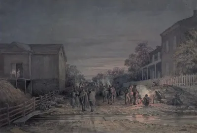 Sketches With The Co B 8th Reg Pa Militia Under The Officers Of The Old Southwark Gaurd Night After Leaving Camp Mcclure