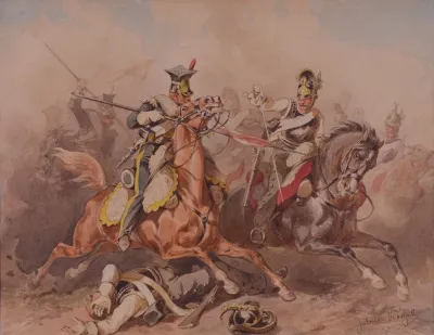 Skirmish Between Lancers From The Legion Of The Vistula And The Russian Cuirassiers
