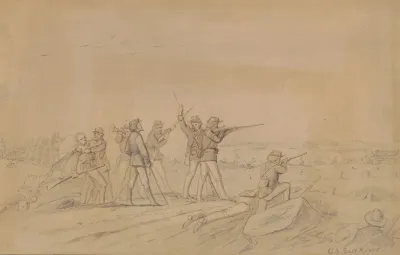 Skirmish Line Company A Thirty Second Indiana At Salt River Kentucky October 9 1862