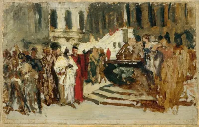 Skizze Zum Gemalde Arabische Kaufleute In Venedig