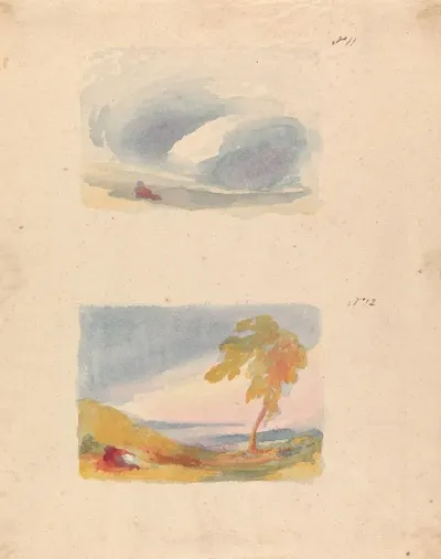 Sky Study Turners Principle No 11 Landscape With Hills And Tree No 12