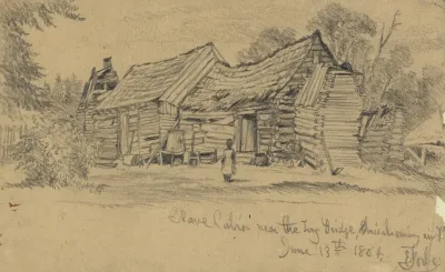 Slave Cabin Near The Long Bridge Chicahominy River Va June 13th 1864