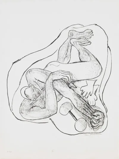 Sleeping Athlete Plate 3 From The Portfolio Day And Dream