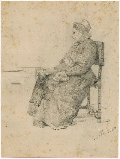Sleeping Woman With Book On Her Lap