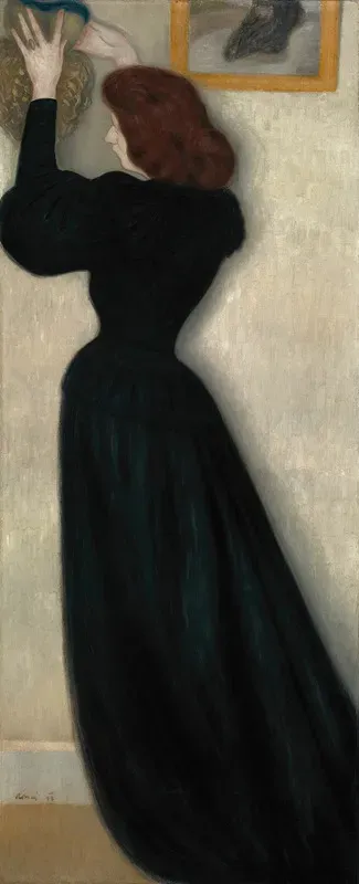 Slender Woman With Vase
