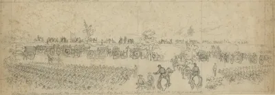Slocums Artillery Engaged With The Enemy On The Charles City Road Seven Days Fighting The 16th N Y Regt As Supports