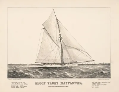 Sloop Yacht Mayflower Modelled By Edward Burgess Boston Mass