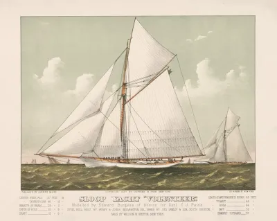 Sloop Yacht Volunteer Modelled By Edward Burgess Of Boston For Genl C J Paine