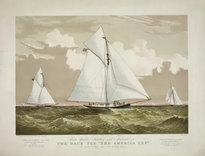 Sloop Yachts Mischief And Atalanta In The Race For The America Cup