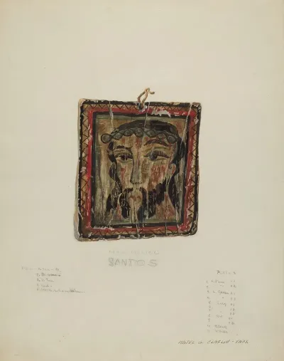 Small Christo Head Retablo