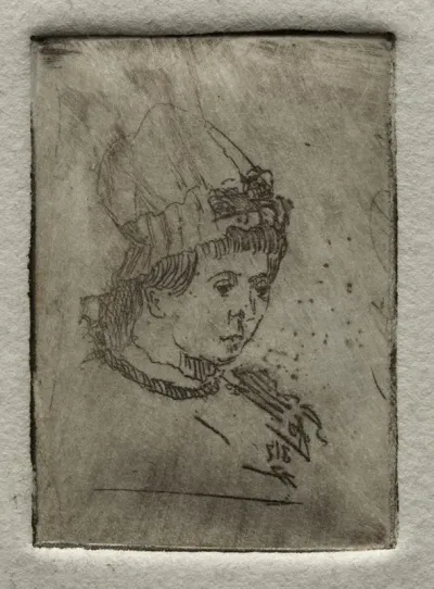 Small Head With Mob Cap