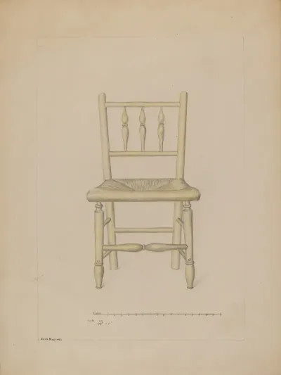 Small Rush Bottom Chair