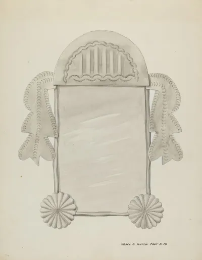 Small Tin Framed Mirror