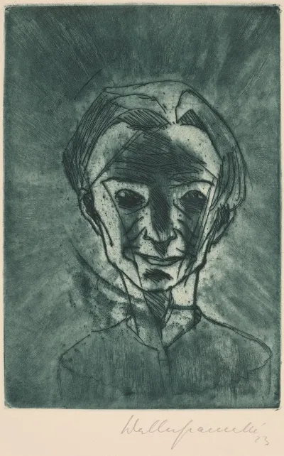 Smiling Head Self Portrait Lachelnder Kopf Selbstportrat