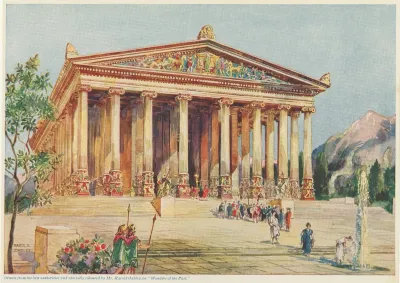 Soaring Ionic Facade Of The Temple Of The Ephesian Diana