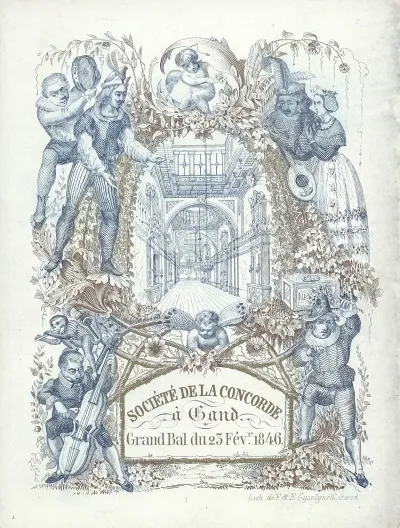 Societe De La Concorde A Gand Grand Bal Du 23 Fevr 1846 2