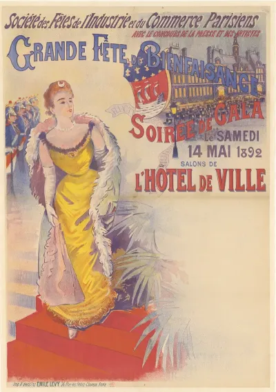 Societe Des Fetes De Lindustrie Et Du Commerce Parisiens Avec Le Concours De La Presse Et Des Artistes Grande Fete De Bienfaisance