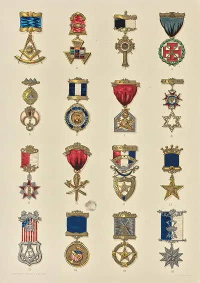 Society Emblems Past Officers Jewels