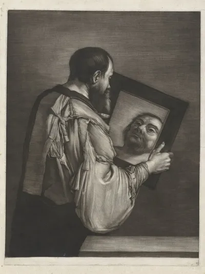 Socrates Looks At Himself In A Mirror