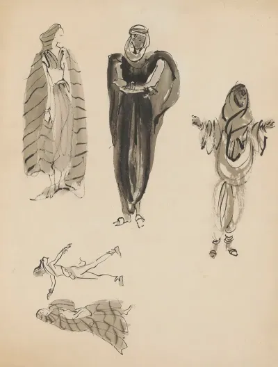 Sodome Et Gomorrhe Maquette De Costume Planche De Six Costumes