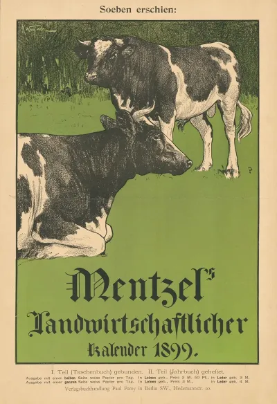 Soeben Erschien Mentzels Landwirtschaftlicher Kalender 1899