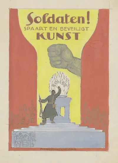 Soldaten Spaart En Beveiligt Kunst