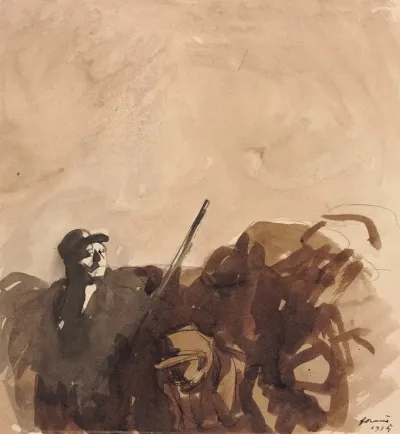Soldier In A Trench Recto
