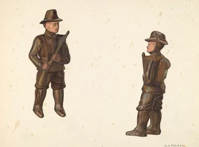 Soldier In Khaki Coin Bank