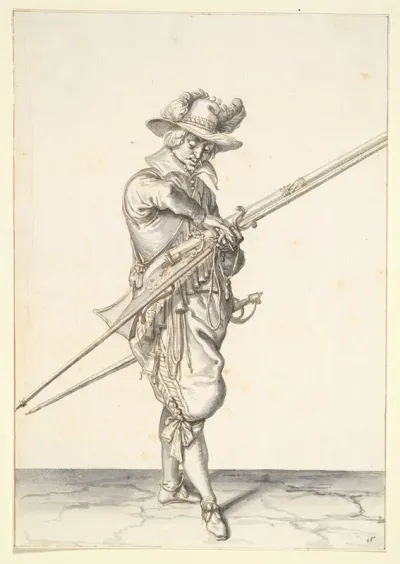 Soldier Preparing To Fire A Musket