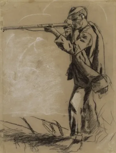 Soldier Taking Aim Recto